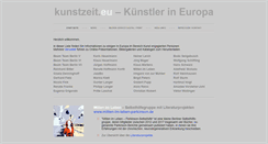 Desktop Screenshot of kunstzeit.eu